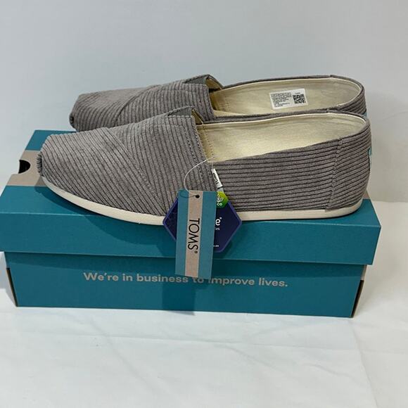 Toms Shoes - New! TOMS Cement Corduroy Alpargata Ortholite Women's Size 9.5, Style 10014408